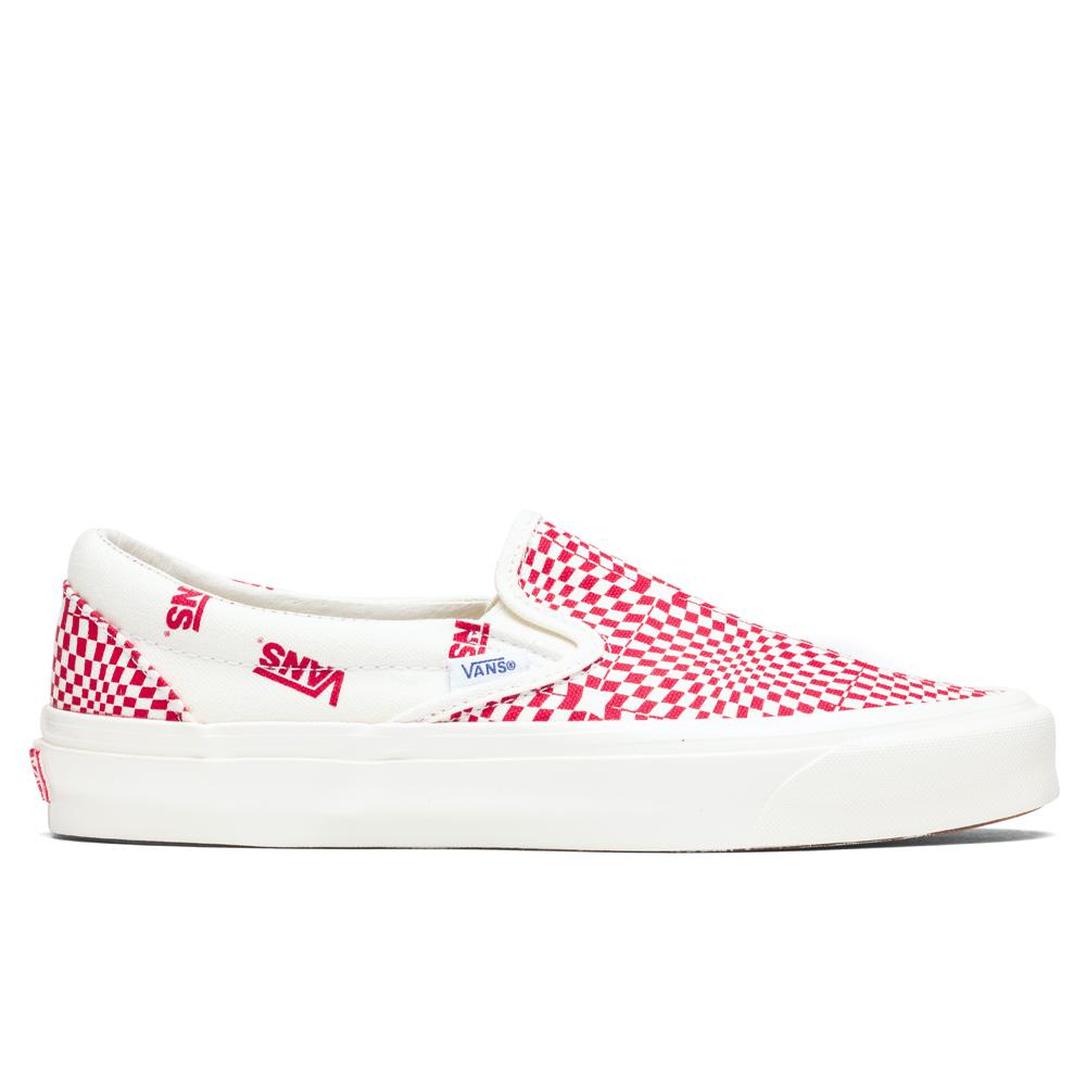 vans vault slip on red