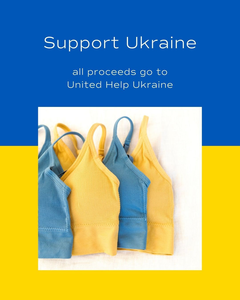 Shop Support Ukraine: Bralette Set in Blue & Yellow