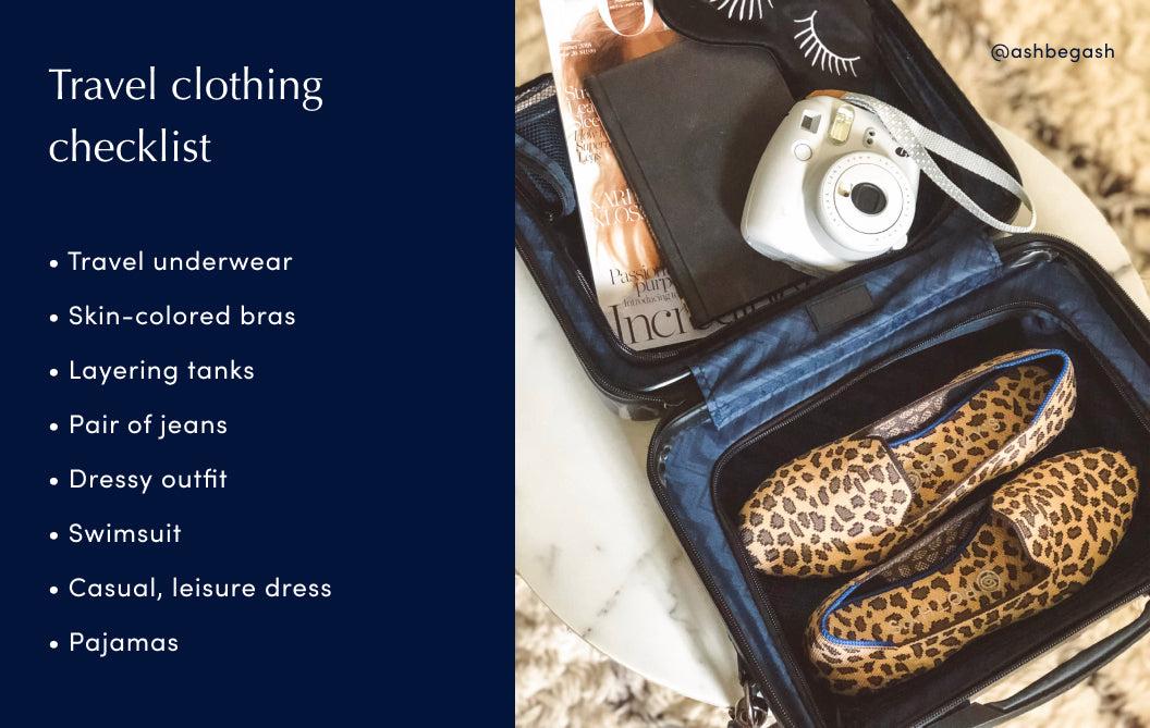 Travel clothing checklist