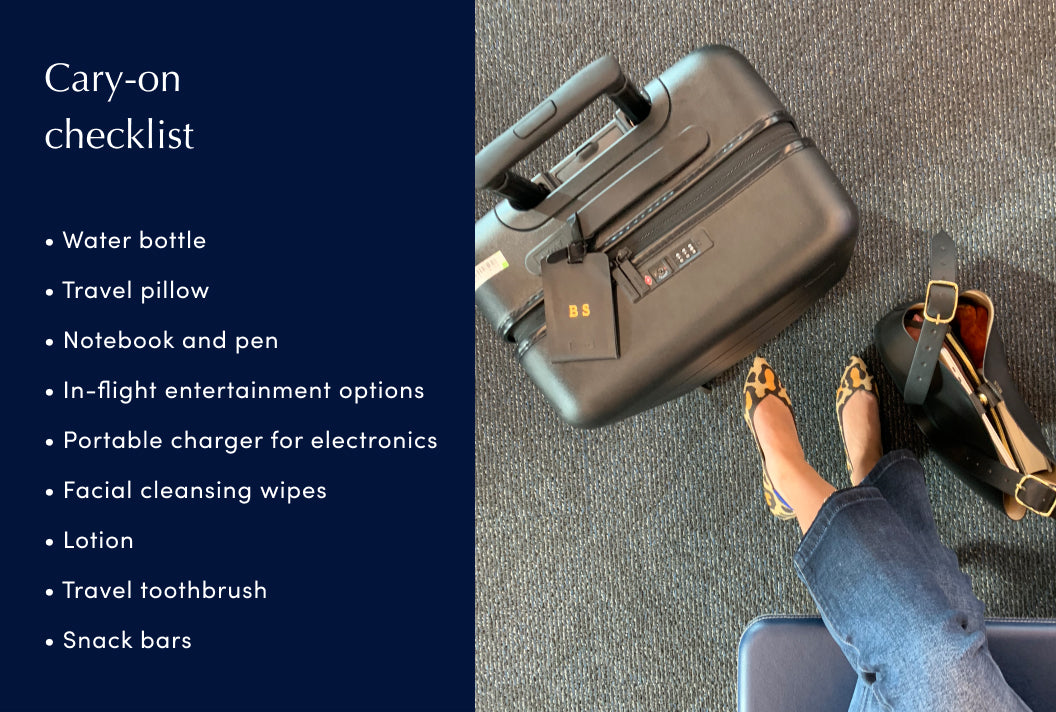 A carry-on luggage checklist 