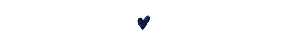 Illustration of an indigo heart on a white background.