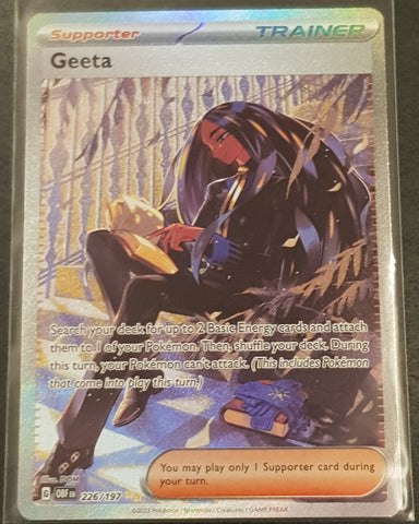 Pokemon TCG Poppy 227/197 Special Illustration Rare Obsidian