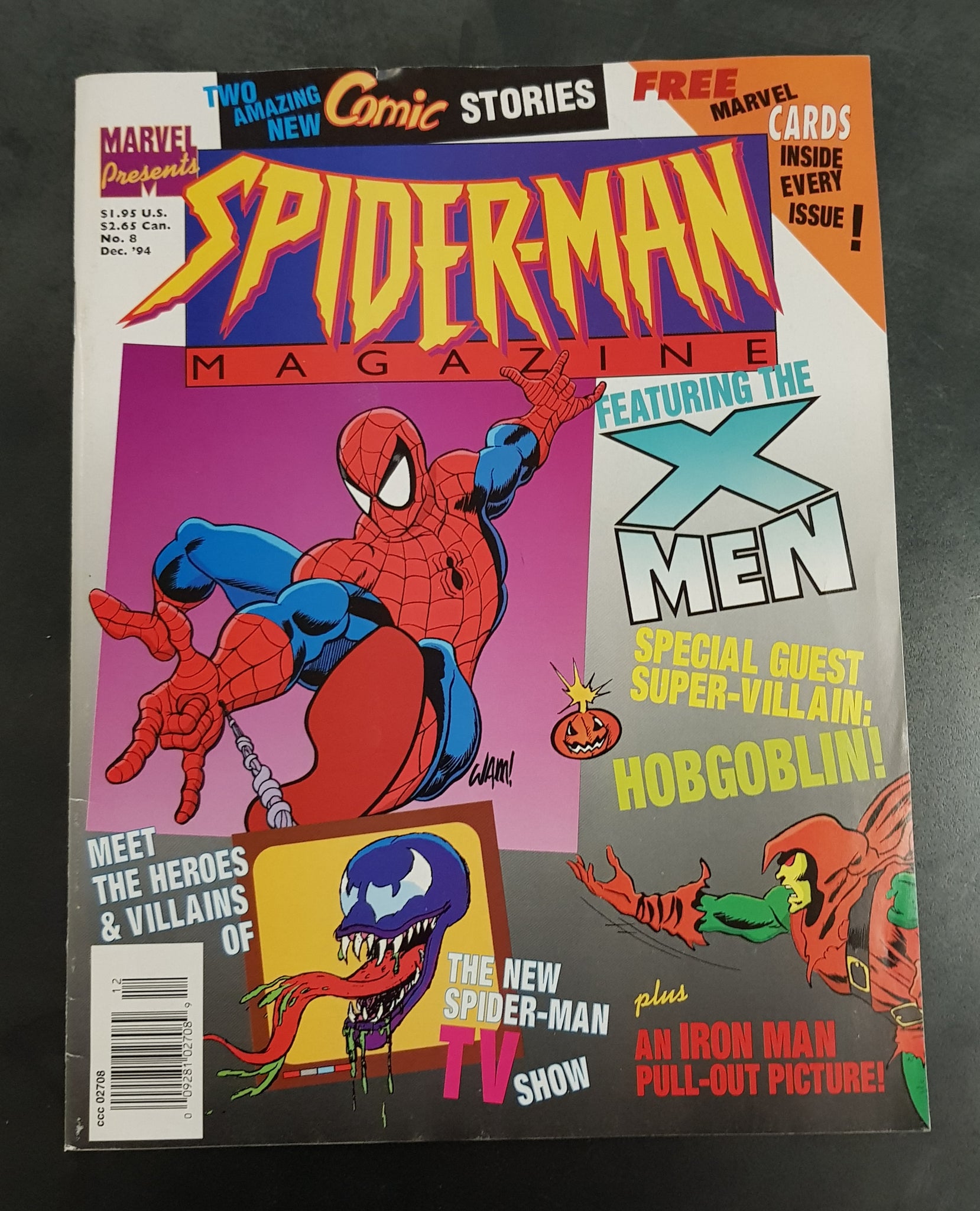 Spider-Man Magazine #8 VF/NM December 1994 (w/ Fleer Ultra Cards) –  Rotterdam Comics