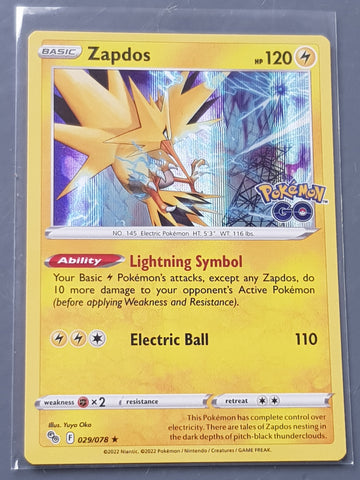 Zapdos Holo - Pokémon Go Pokémon card 029/078