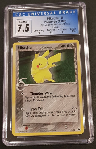 Pokemon Ex Emerald Pichu #59/106 CGC 8.5 Reverse Holo Trading Card