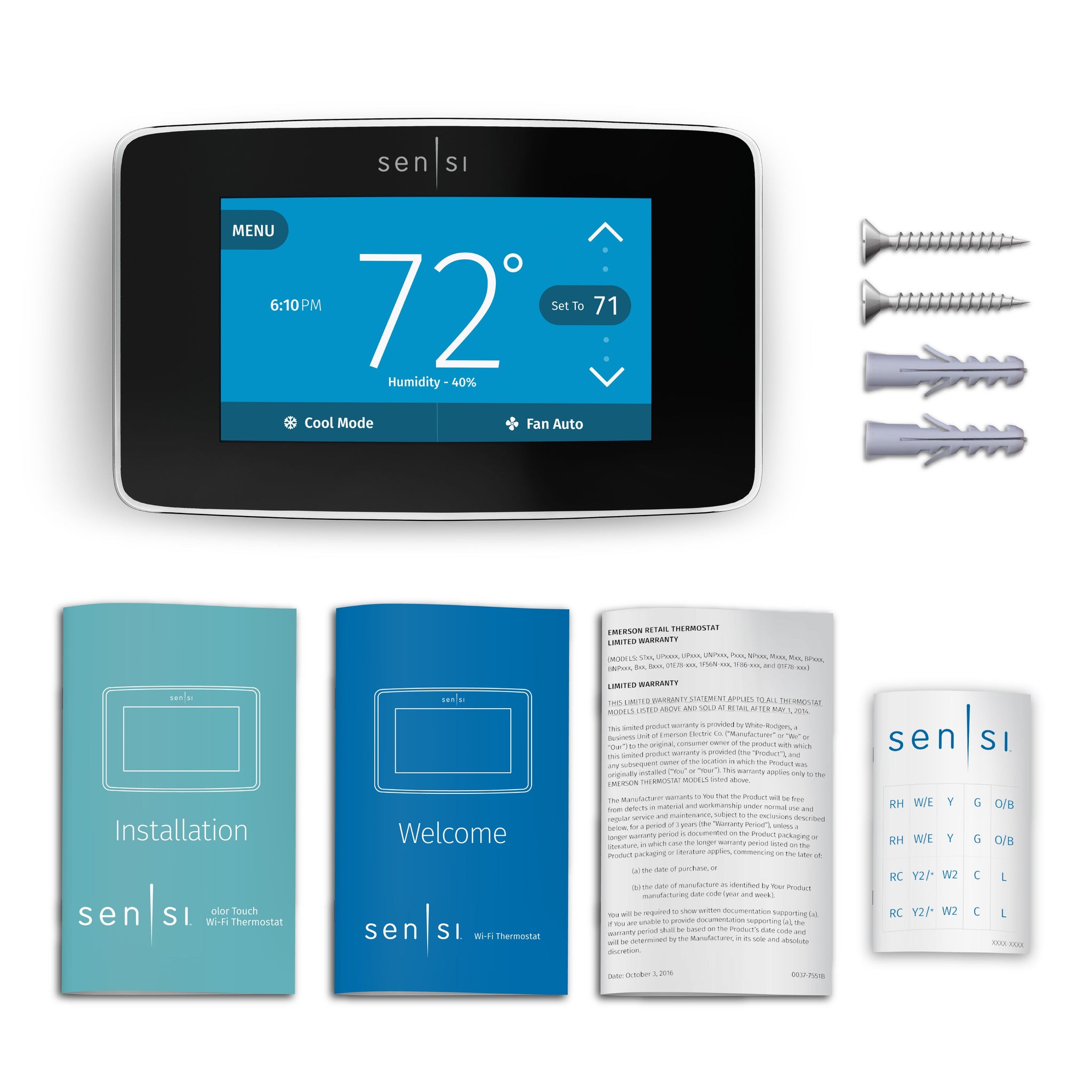 Bnpxxx - Emerson Sensi Touch Wi-Fi Smart Thermostat - Black | Entergy Solutions MS  Marketplace