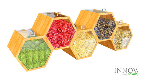 Innov Hexagon Collection – Designer Condiments Holders / Mini Shelf Storage