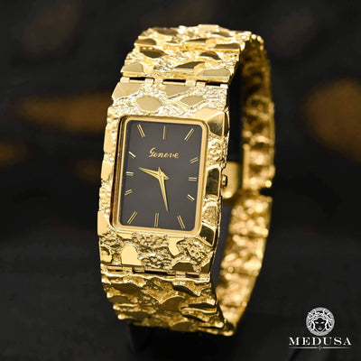 10K Gold Watch | Genève H2 - Nugget Men's Watch | Medusa jewelry -  Medusa Jewelry