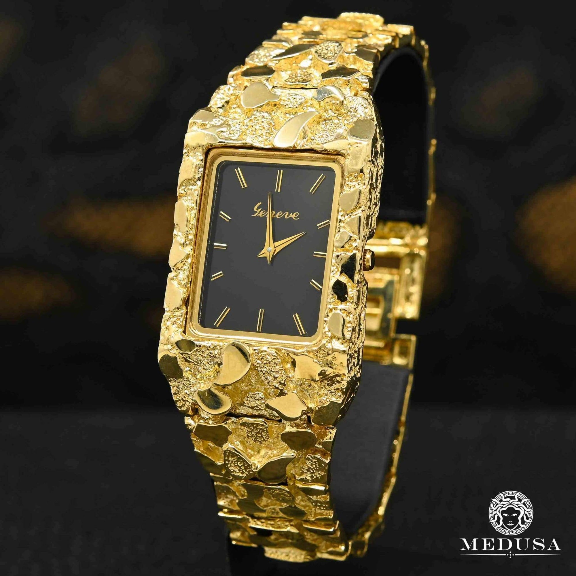 10K Gold Watch | Genève H3 - Nugget Men's Watch | Medusa jewelry -  Medusa Jewelry