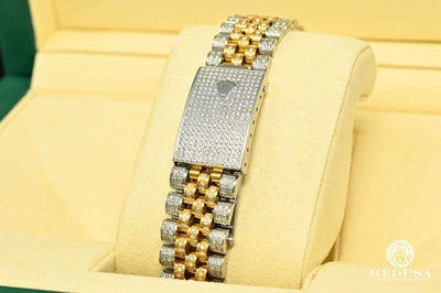 Rolex watch | Rolex Jubilee Bracelet - Iced Out 2 Tones Mens Watch | Medusa  jewelry - Medusa Jewelry