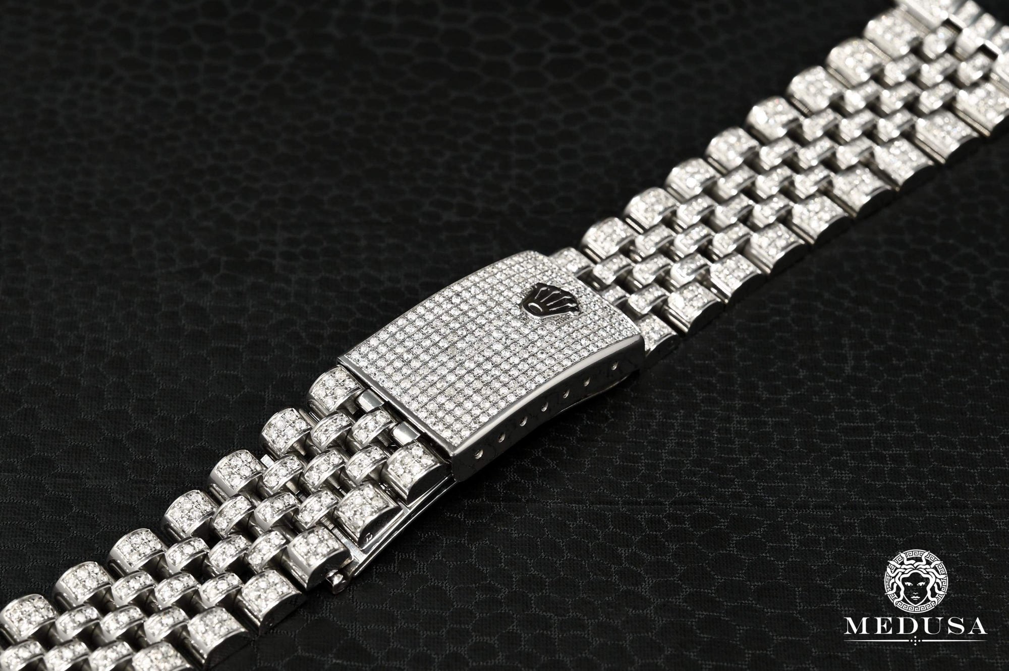 rolex bracelet iced out