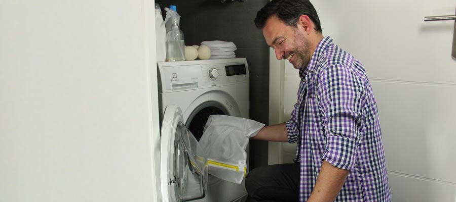 Waszakjes in de wasmachine
