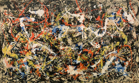 Jackson Pollock painting with lots of colors entitled 'Convergence'