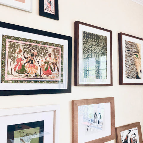 home with artwork on walls