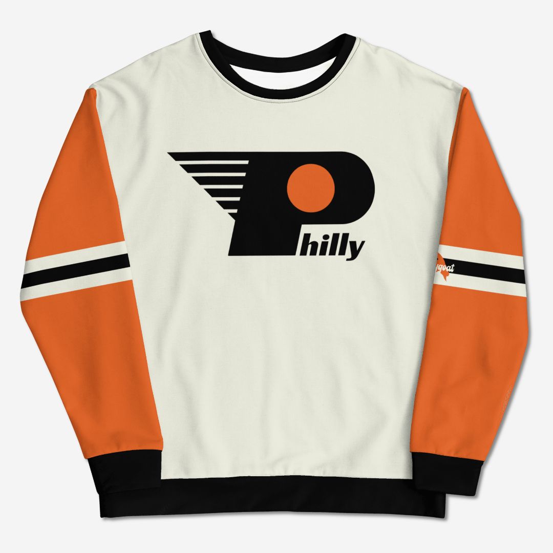 Vintage Philadelphia Flyers hoodie, NHL orange embroidered sweatshirt - AU M