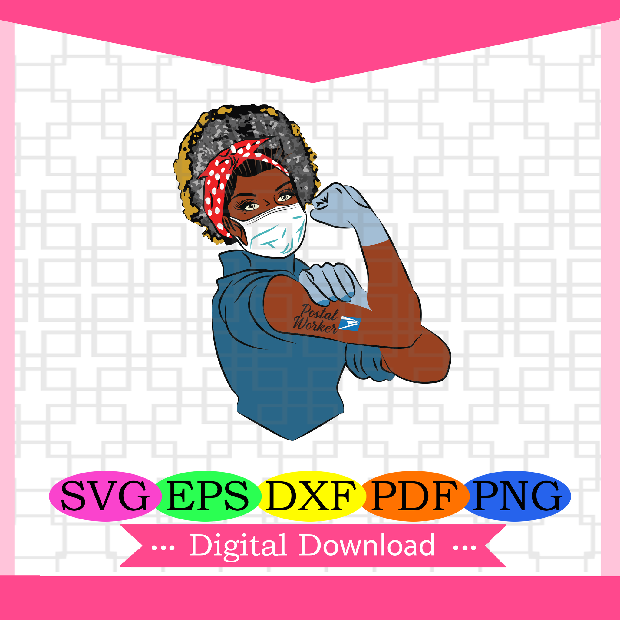 Download Postal Worker Postal Carrier Mail Carrier Black Girl Gift Black Silkysvg