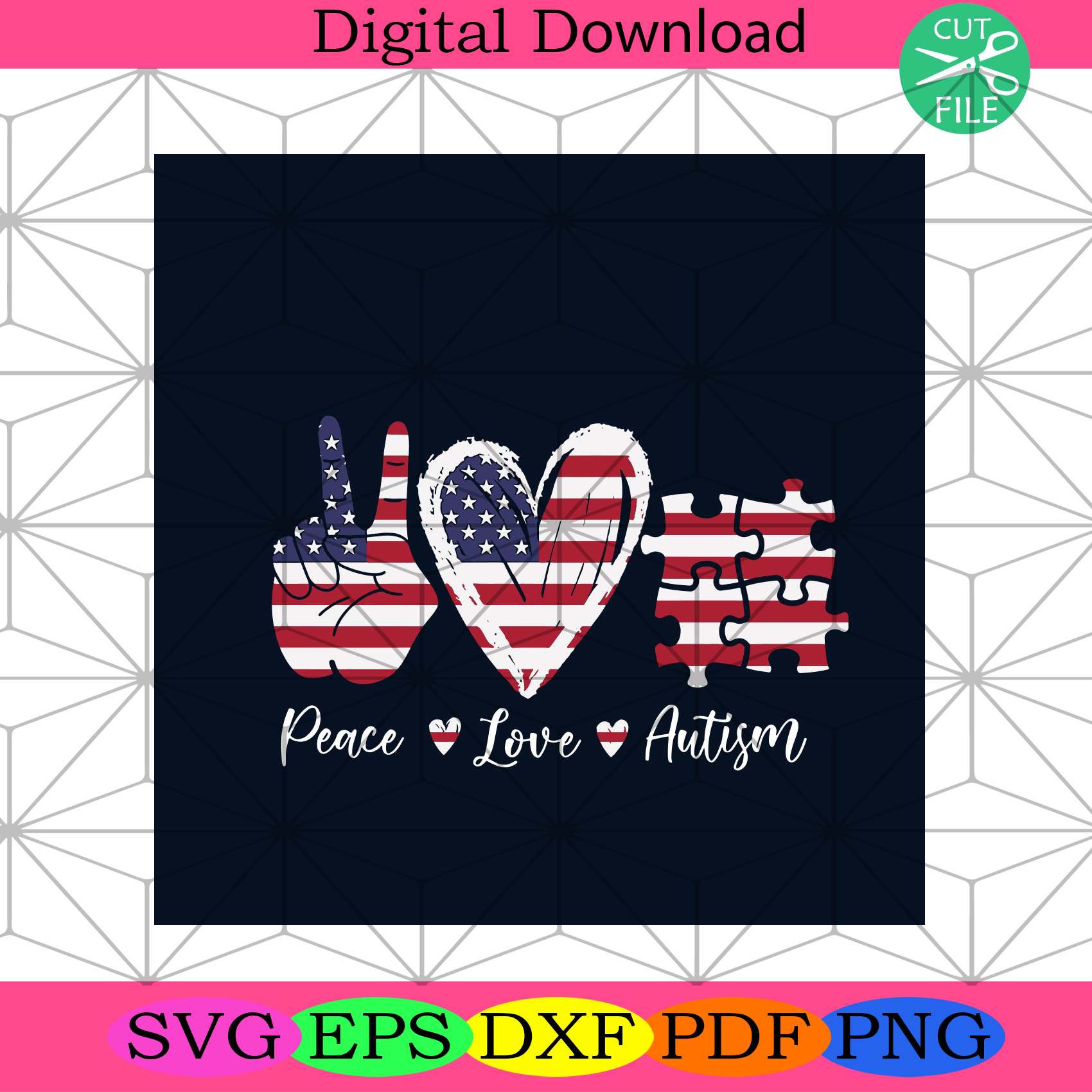 Free Free 176 Love Autism Svg SVG PNG EPS DXF File