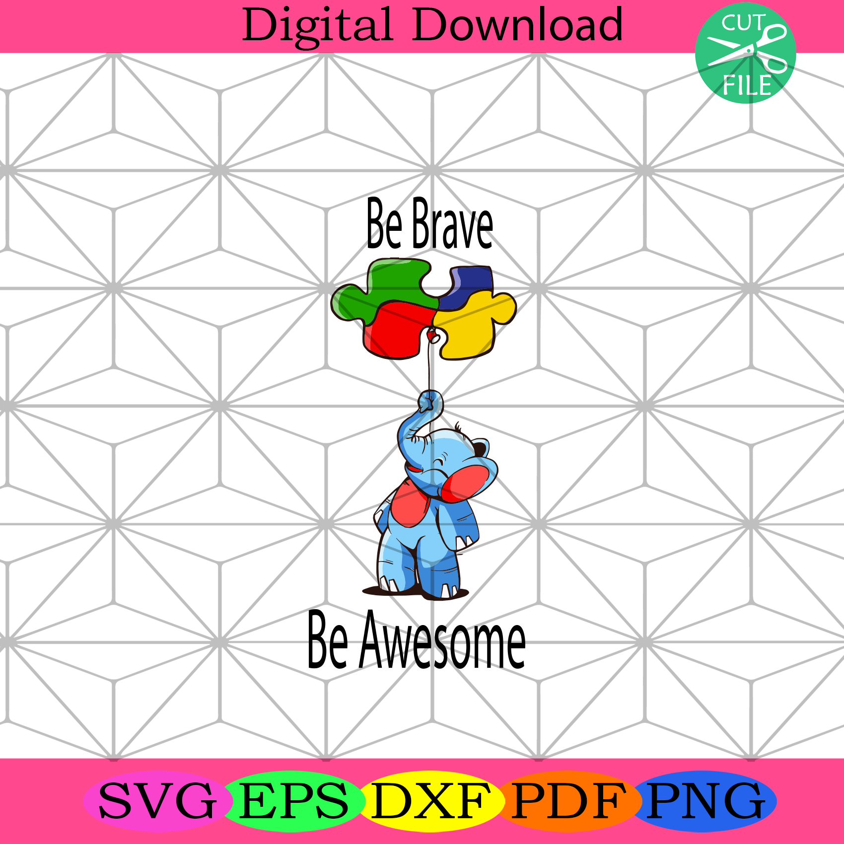 Free Free 203 Elephant Autism Svg SVG PNG EPS DXF File