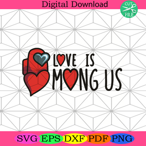 Download Love Is Mong Us Layered Svg Valentine Svg Among Us Svg Among Us Lov Silkysvg