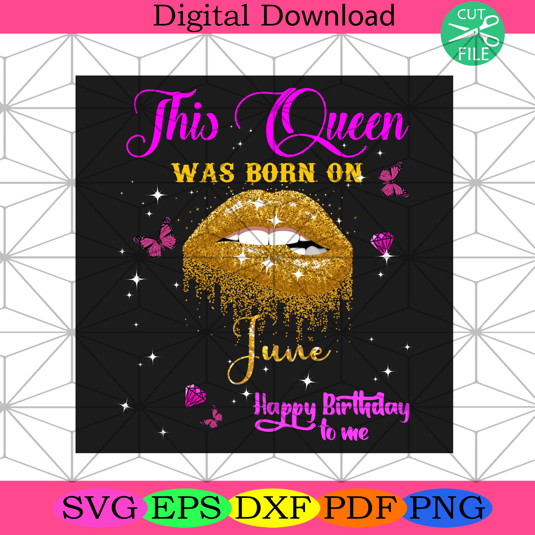 Free Free Happy Birthday Queen Svg 645 SVG PNG EPS DXF File