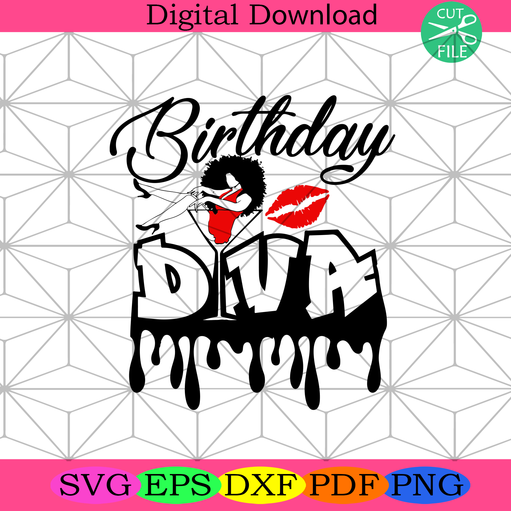 Birthday Diva Svg Birthday Svg Birthday Girl Svg Diva Svg Silkysvg 