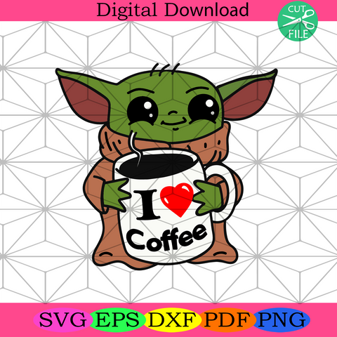 Download Svg Files File For Cricut Digital Files Tagged Baby Yoda Coffee Silkysvg