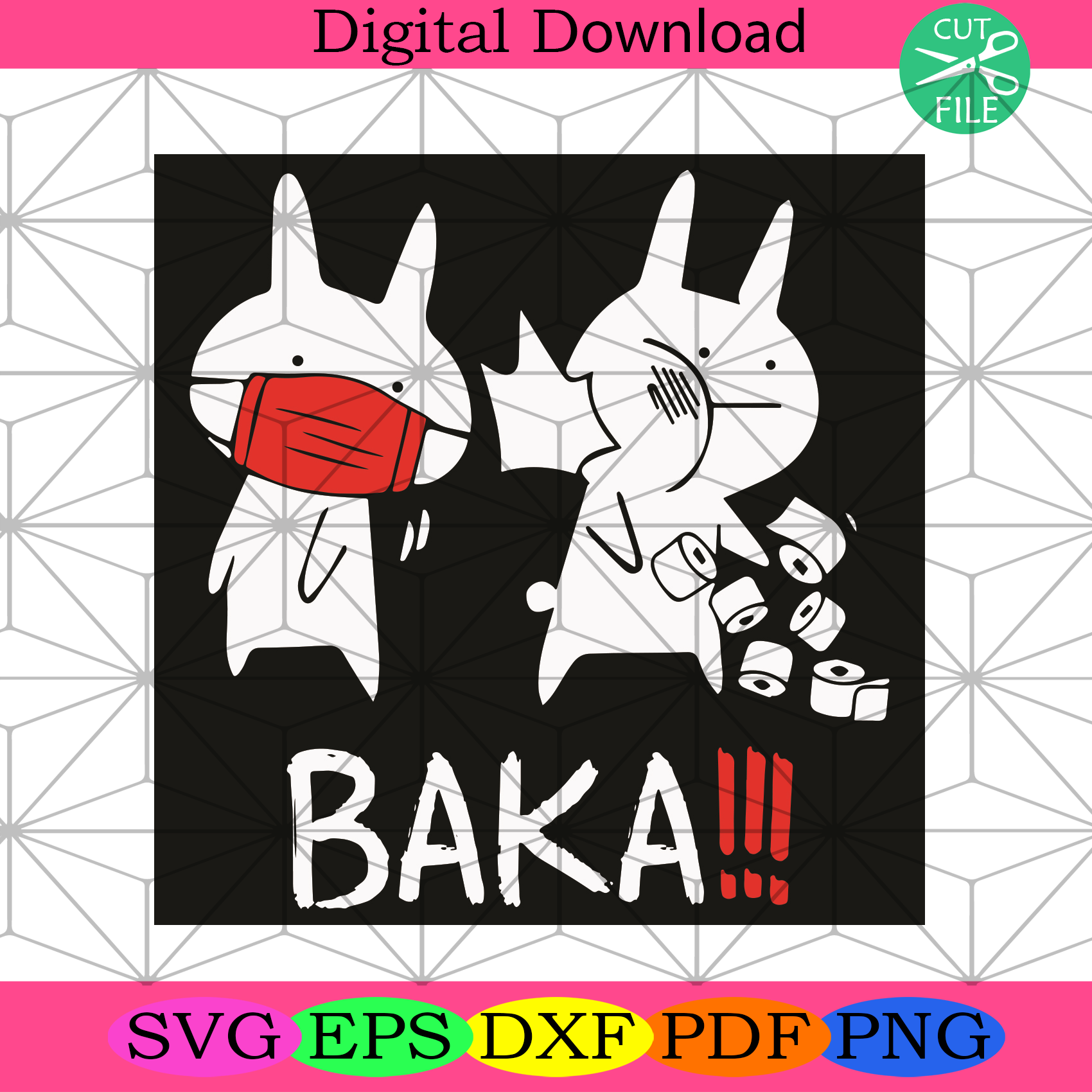 Baka Svg Trending Svg, Toilet Paper Svg, Face Mask Svg, Idiot Svg