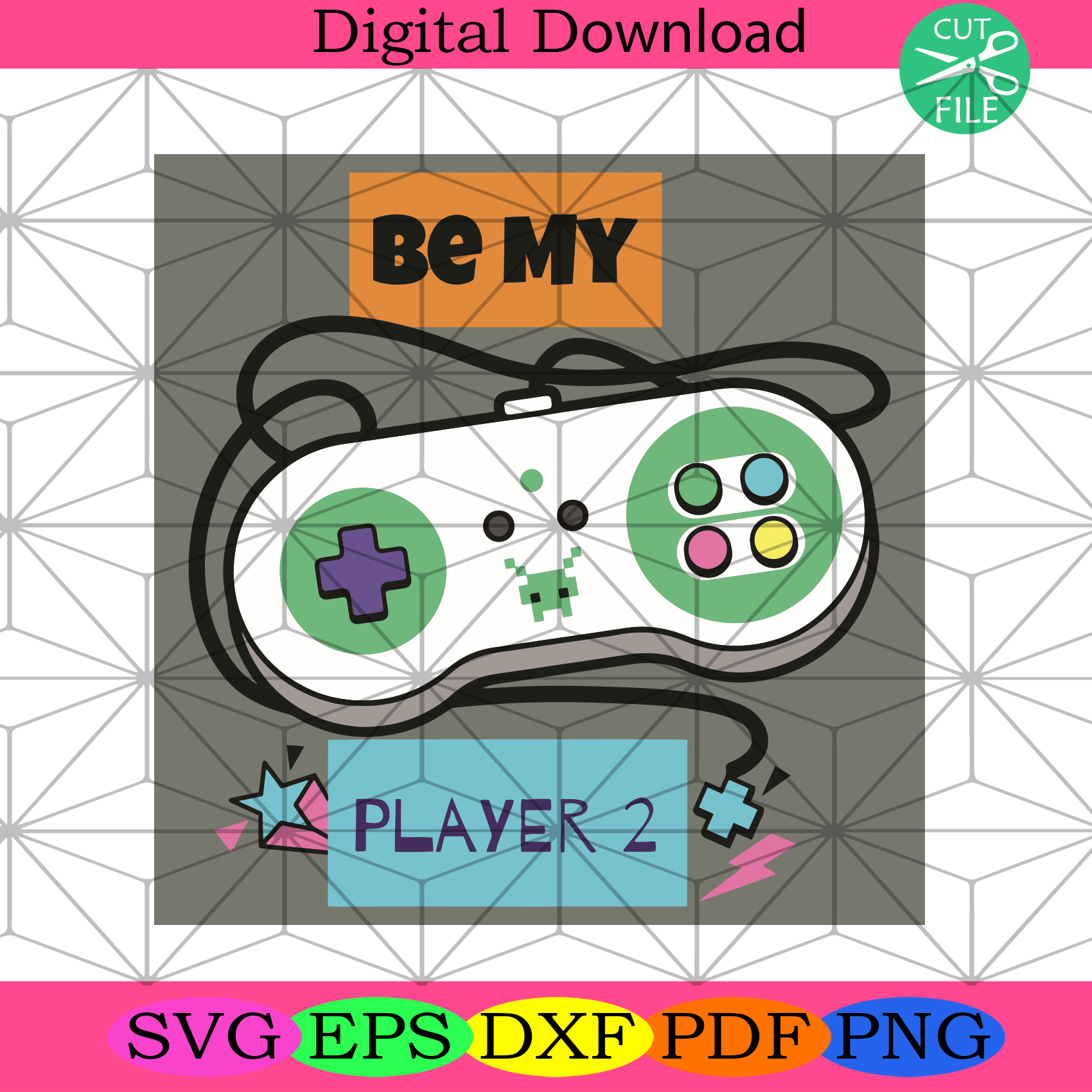 Be My Player 2 Svg Trending Svg, Player 2 Svg, Player Svg