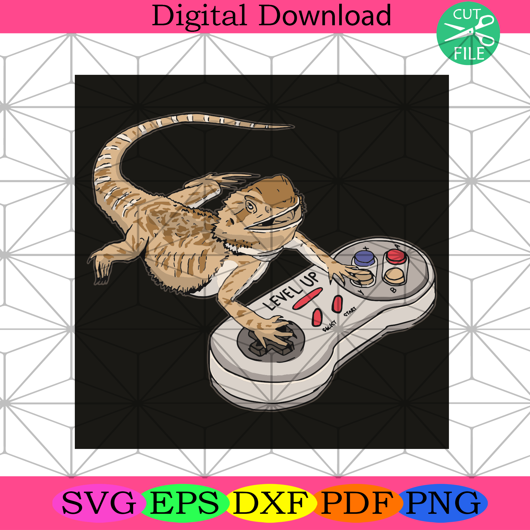 Bearded Dragon Playing Video Game Svg Trending Svg