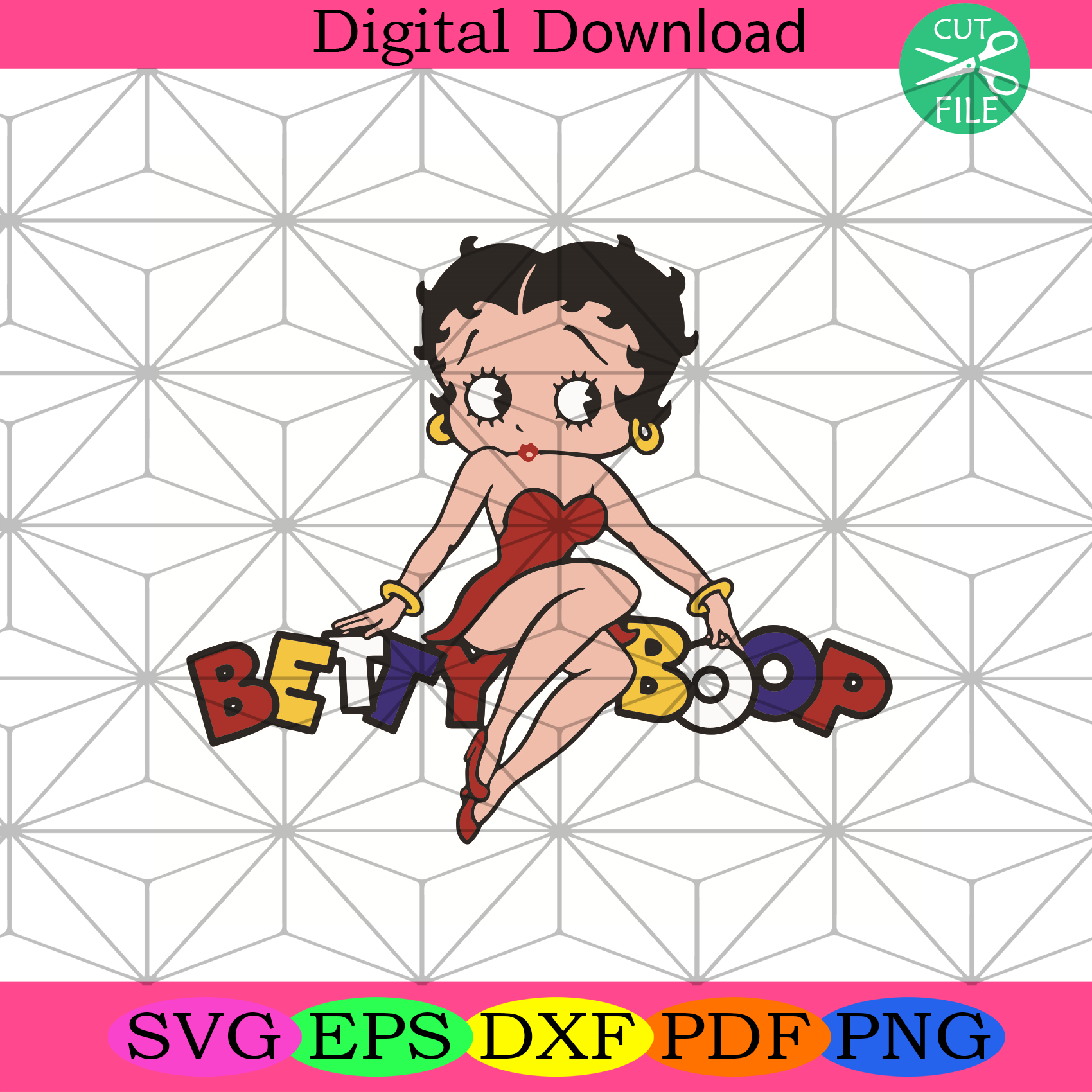 Betty Boop Svg Trending Svg, Betty Boop Sitting Svg