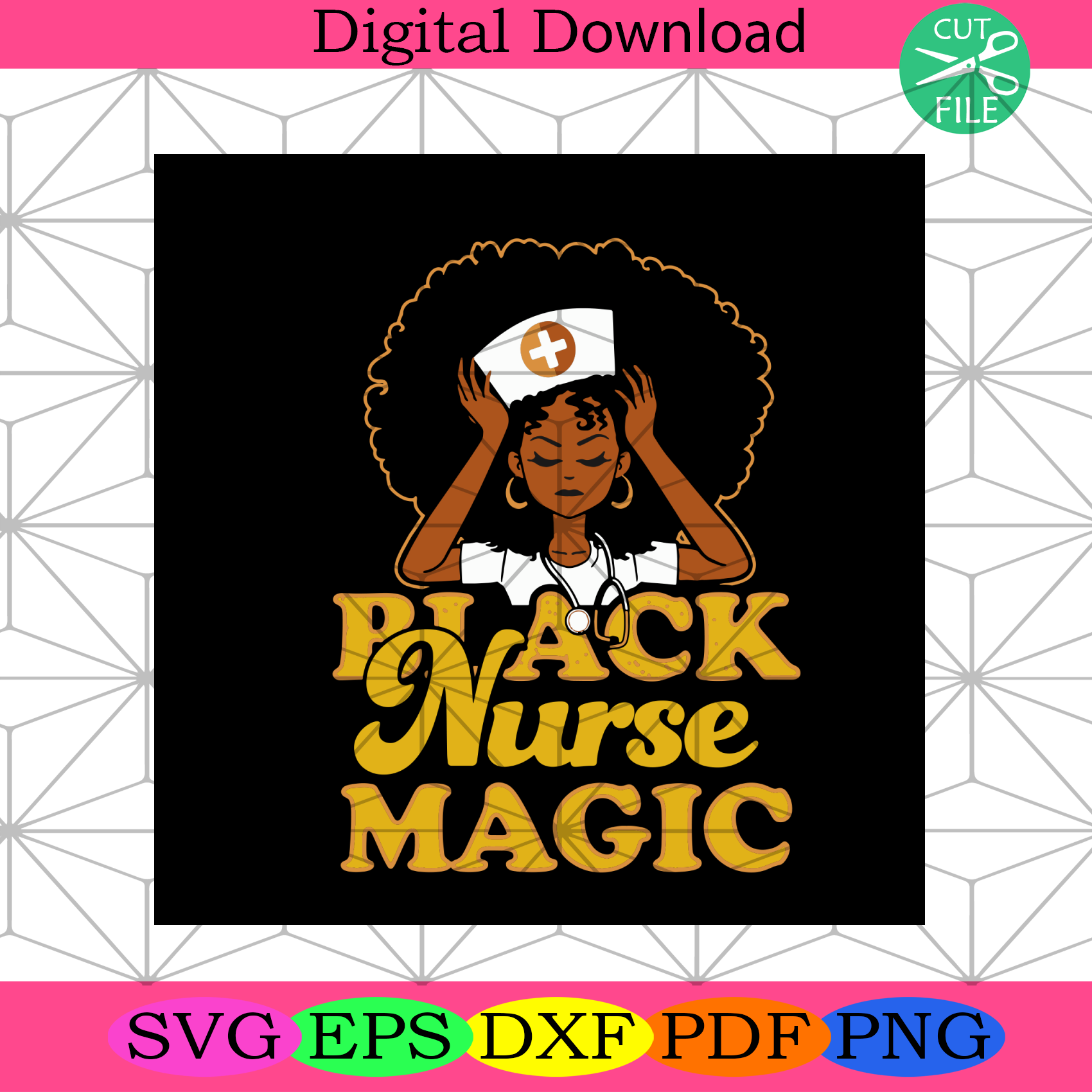 Download Black Nurse Magic Svg Black Girl Svg Black Girl Magic Svg Black Nur Silkysvg