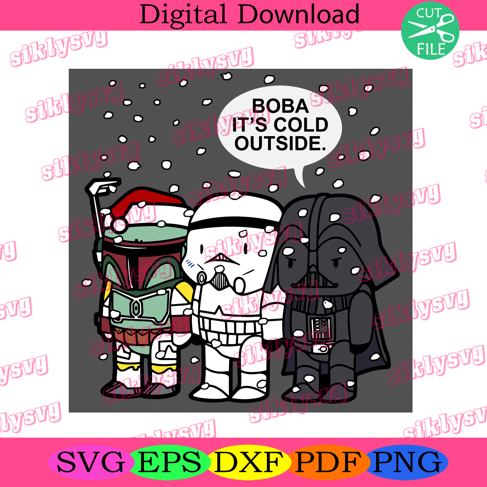 Download Boba Its Cold Outside Svg Christmas Svg Xmas Svg Christmas Gift Da Silkysvg
