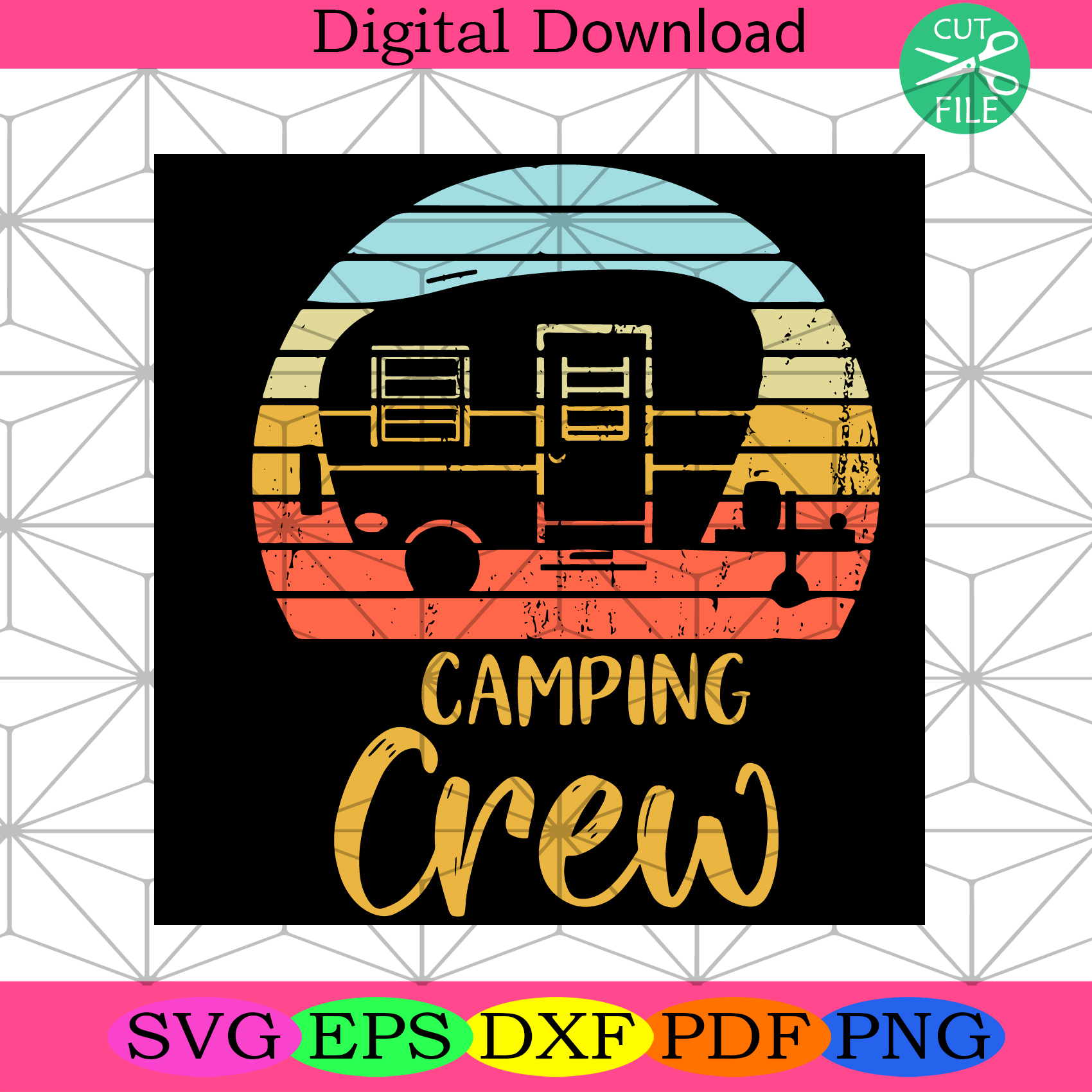Download Vintage Camping Crew Svg Camping Svg Vintage Svg Outdoor Svg Happy Silkysvg