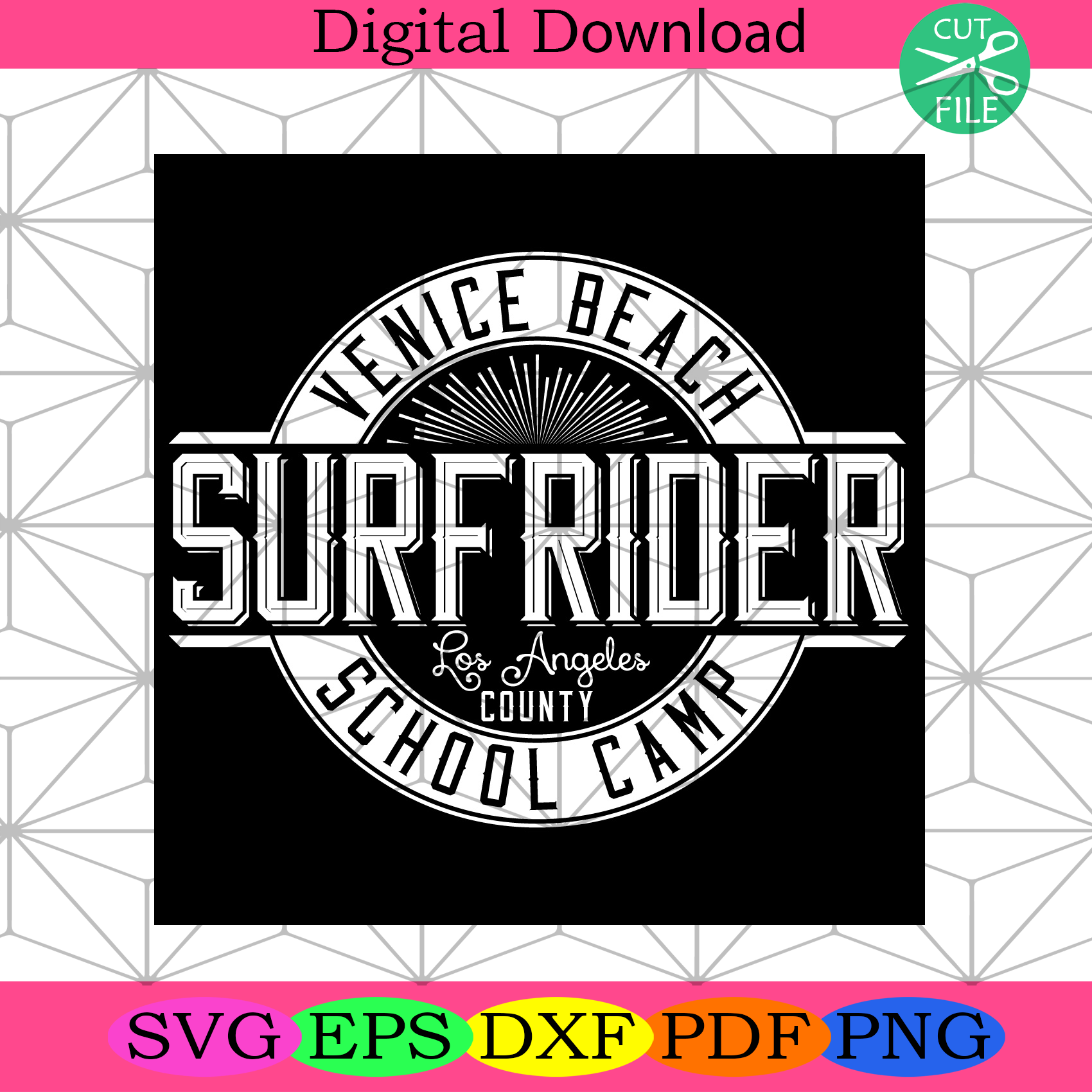 Venice Beach Surf Rider Svg Camping Svg, Surf Rider Svg