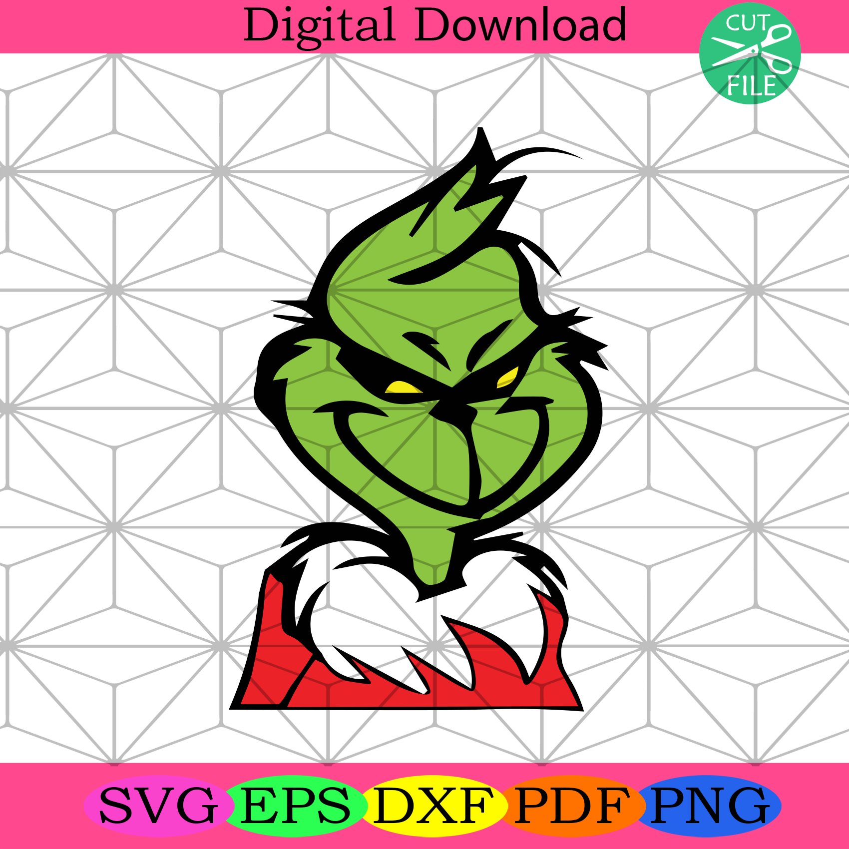 Grinch Face Svg, Christmas Svg, Grinch Svg, Christmas Gift Svg, Funny ...