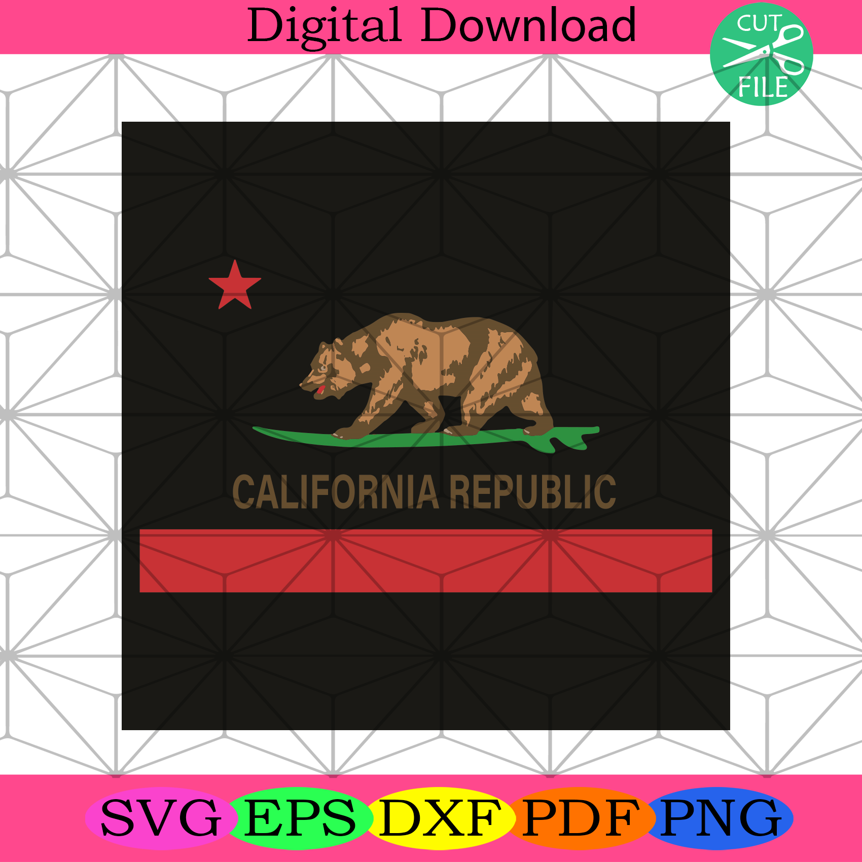 California Republic Svg Trending Svg, California Svg