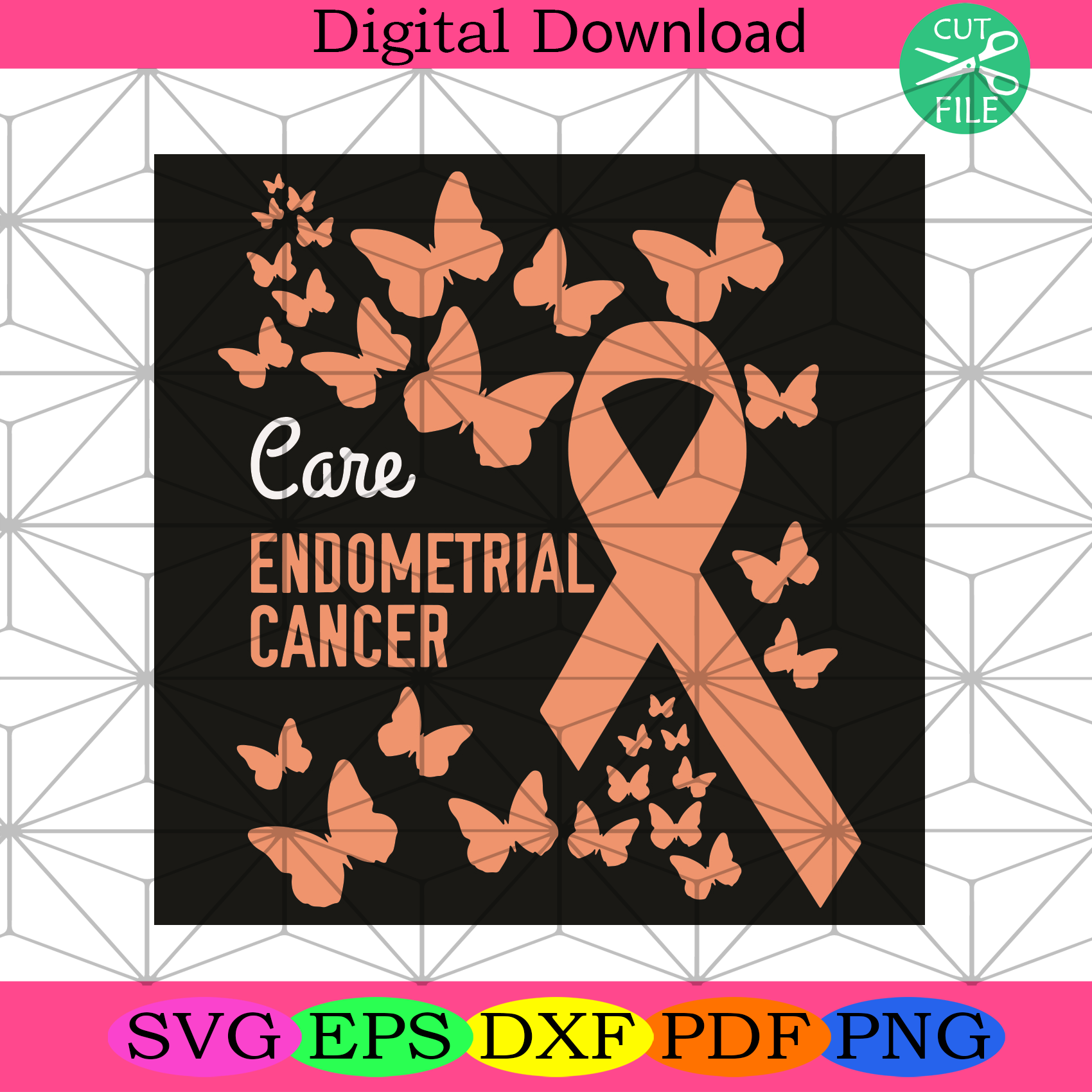 Care Endometrial Cancer Svg Trending Svg, Endometrial Cancer Svg