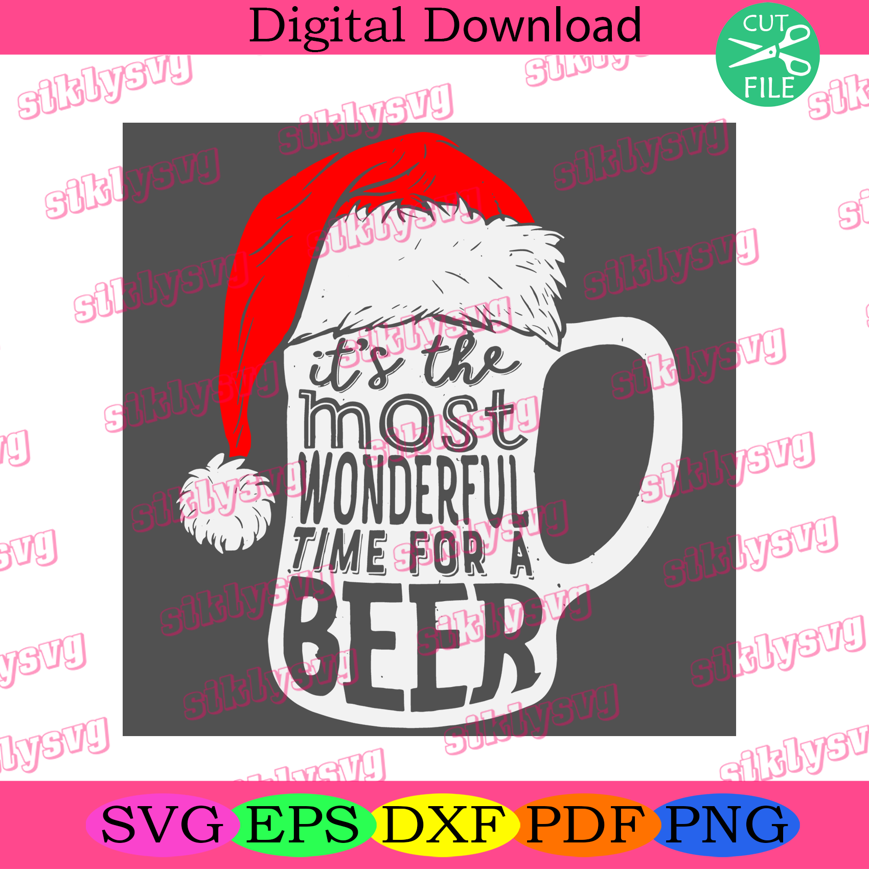 Download Christmas Its The Most Wonderful Time For A Beer Svg Christmas Svg X Silkysvg