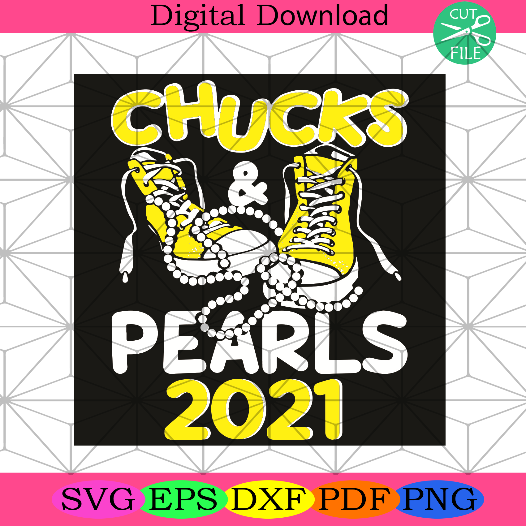 Chucks And Pearls Kamala Harris 2021 Svg Trending Svg