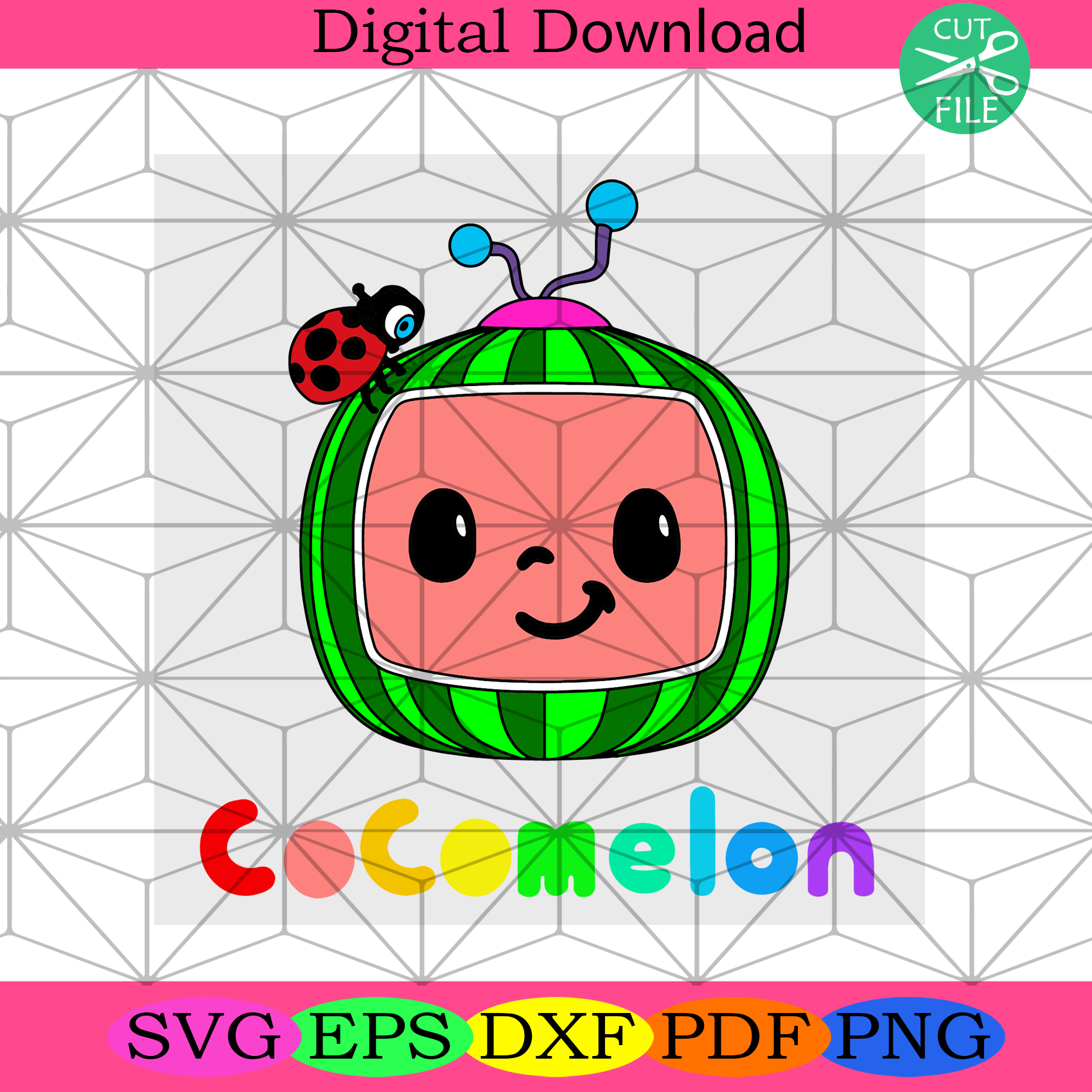 Cocomelon Logo Svg Trending Svg, Kids Cartoon Svg, Cartoon Svg