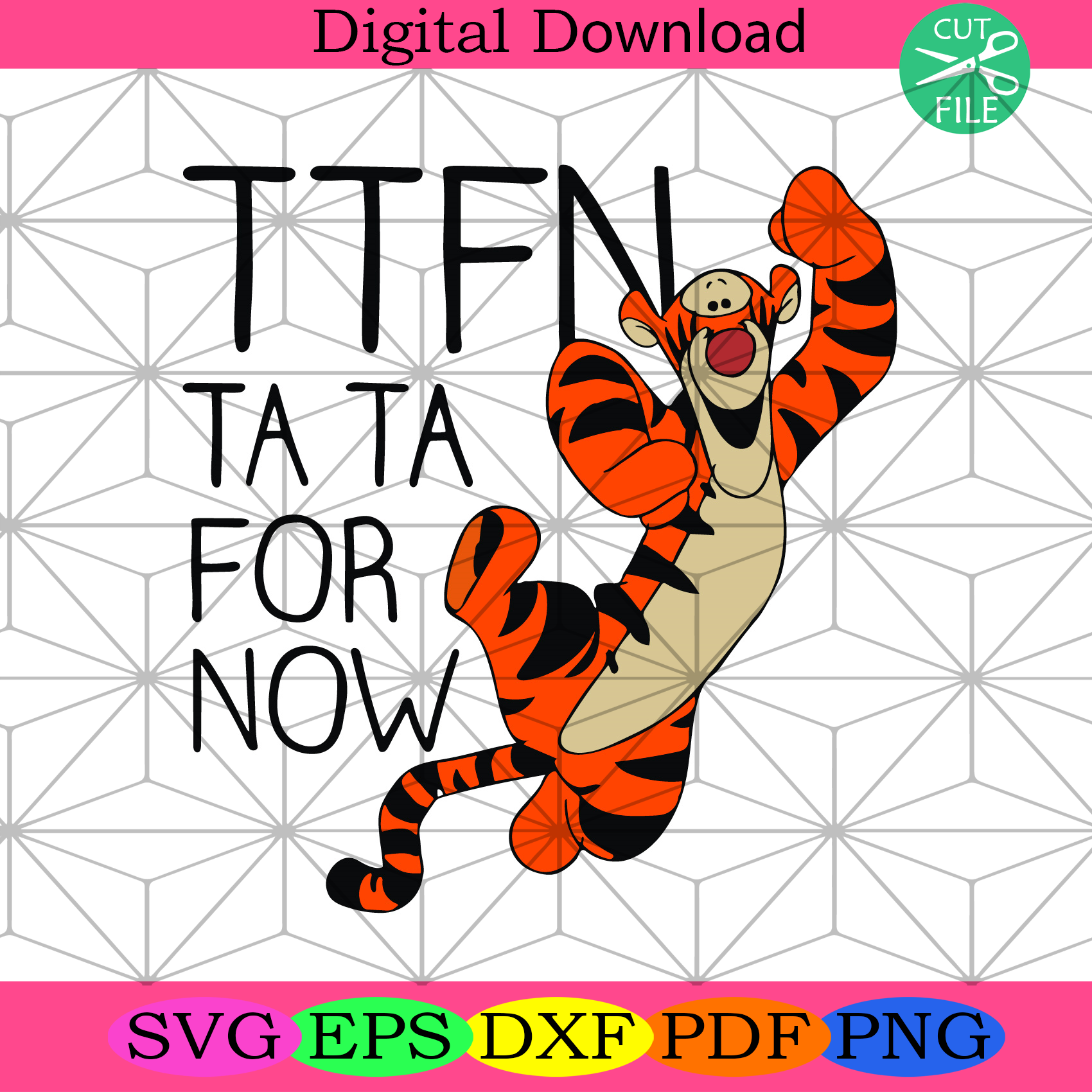 Disney Winnie the Pooh Tiger Ta Da Svg Disney Svg, Pooh Tiger Svg