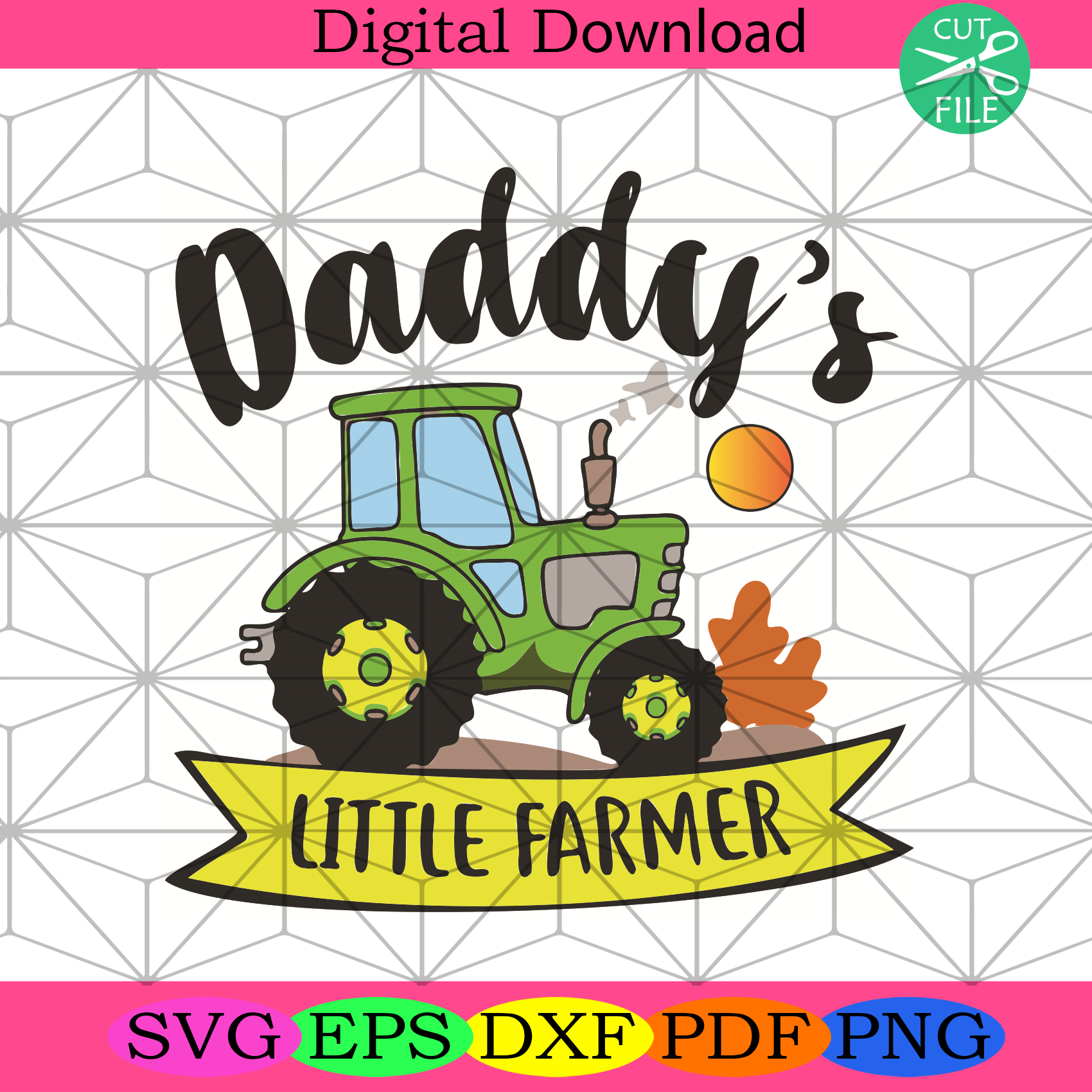 Daddys Little Farmer Svg Trending Svg, Daddy Svg, Farmer Svg