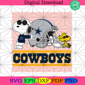 Dallas Cowboys Snoopy Svg Sport Svg Dallas Cowboys Cowboys Svg Cow Silkysvg