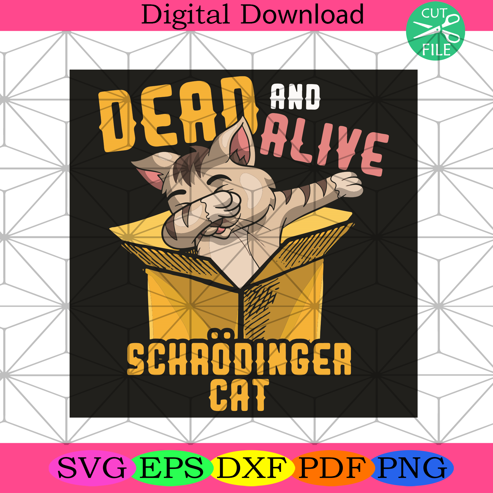 Dead And Alive Schrodinger Cat Svg Trending Svg, Cat Svg