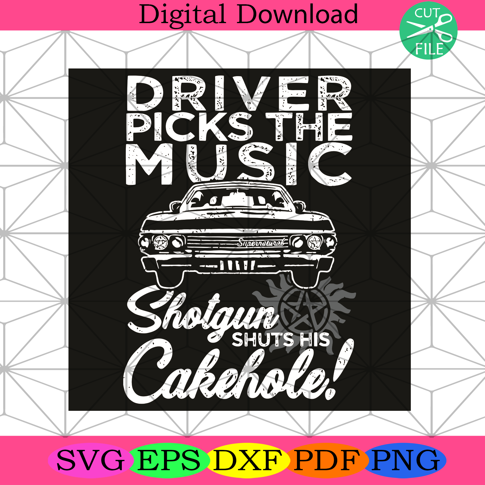 Driver Picks The Music Shotgun Shuts His Cakehole Svg Trending Svg