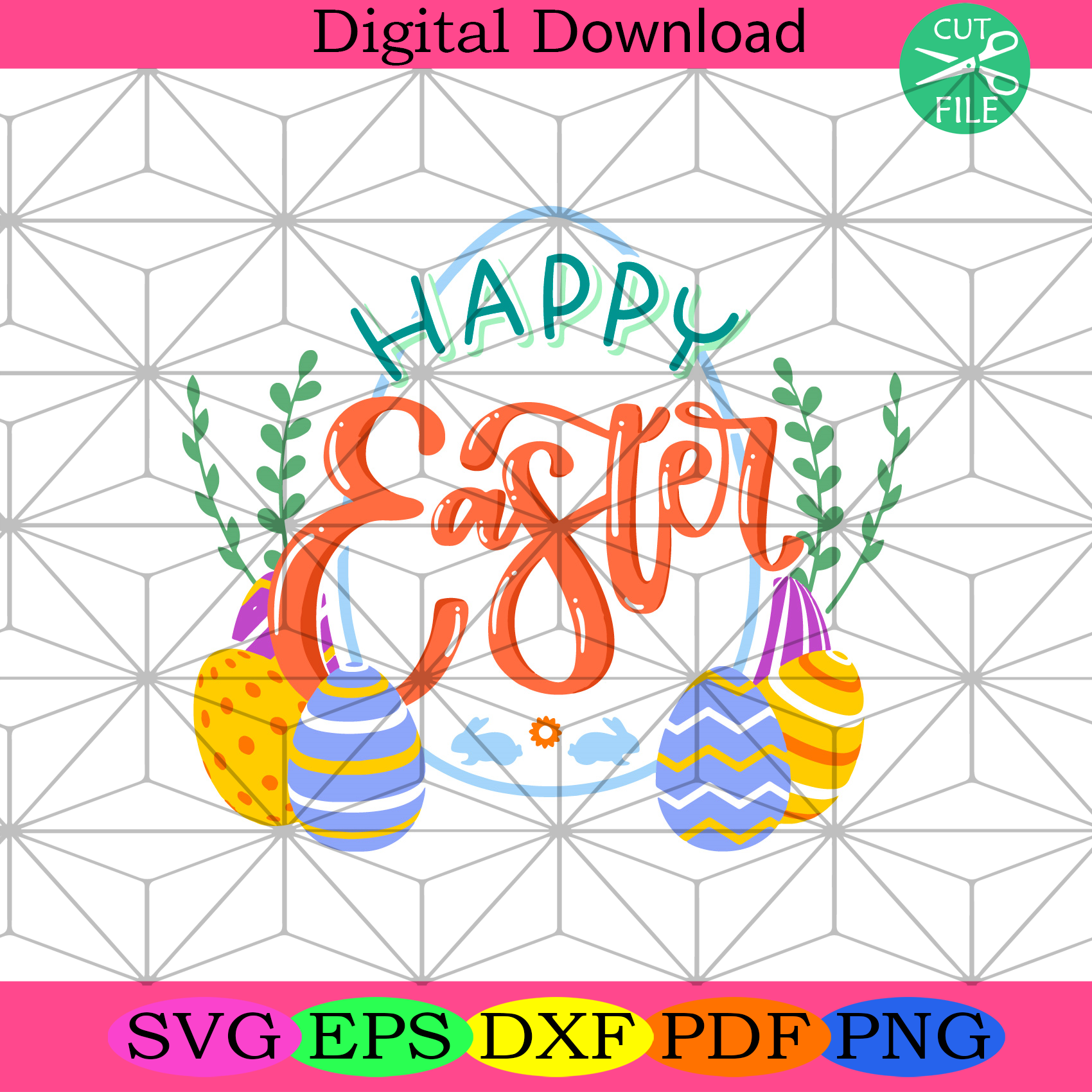 Happy Easter Day Svg Easter Svg, Happy Easter Day Svg