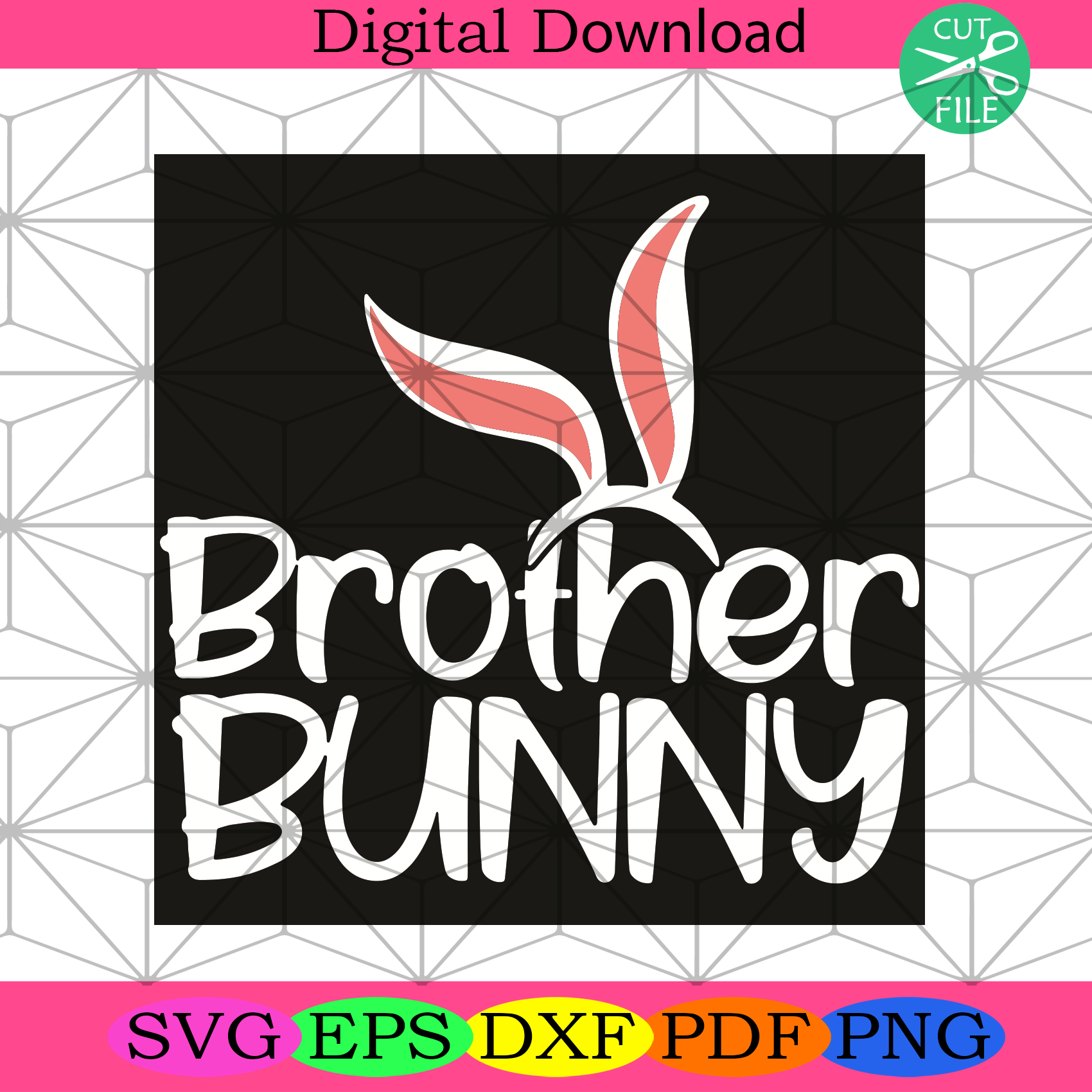 Brother Bunny Svg Easter Svg, Brother Svg, Brother Rabbit Svg