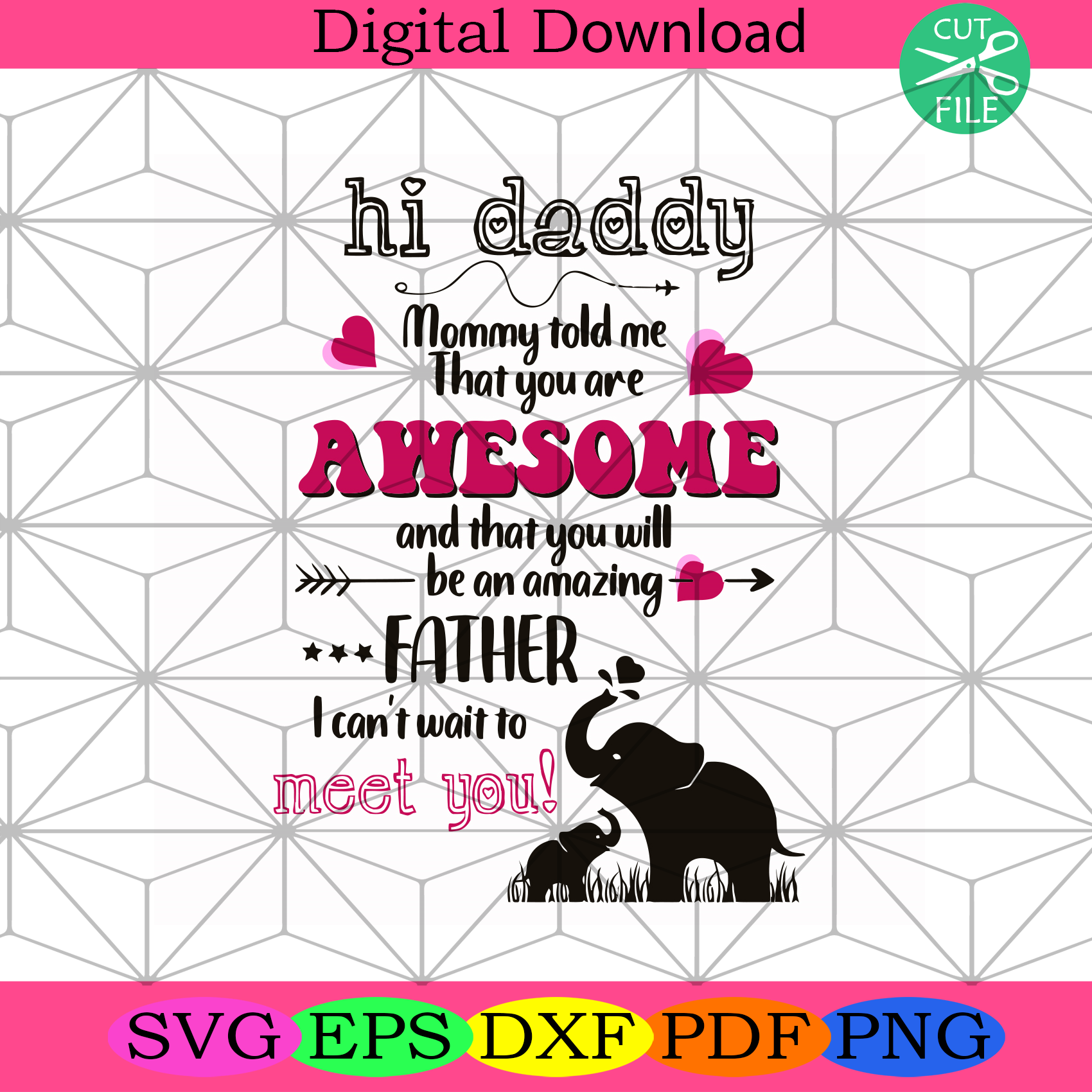 Daddy Mommy Told Me That You Are Awesome Svg Fathers Day Svg