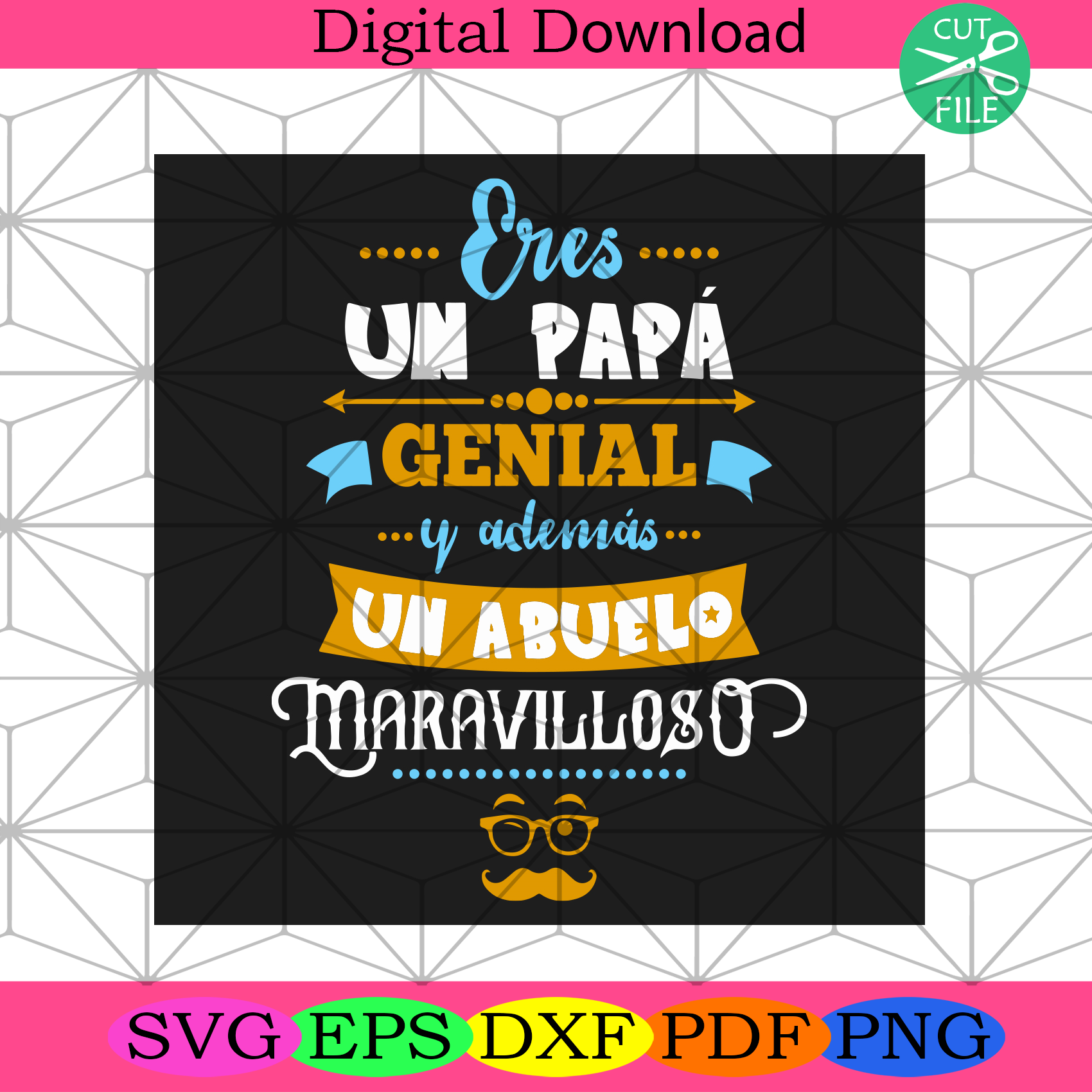 Eres Un Papa Genial Y Un Abuelo Maravilloso Svg Fathers Day Svg