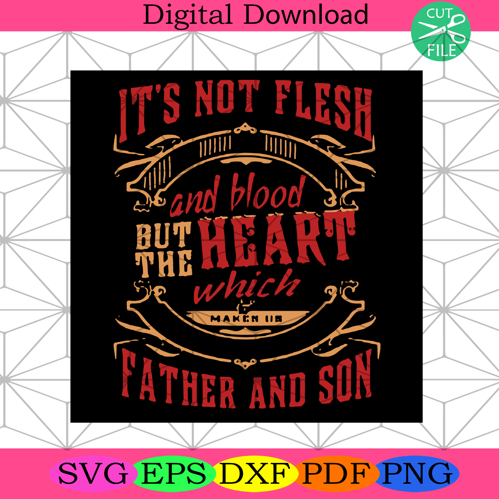 Its Not Flesh And Blood But The Heart Which Father And Son Svg Father